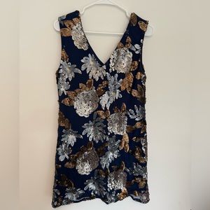 Francesca’s Navy sequin mini dress